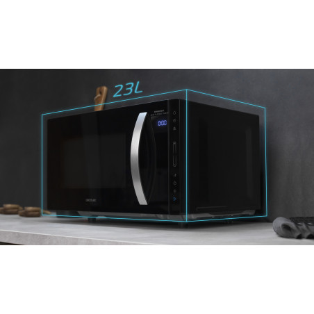 Microondas cecotec sin plato grandheat 2300 flatbed touch black