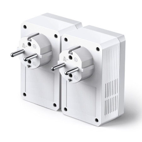 Pack x2 adaptadores de red linea electrica 500mbps powerline con enchufe tp - link