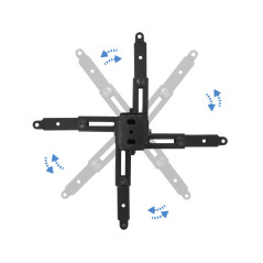 TooQ PJ2012T-B supporto per proiettore Soffitto Nero