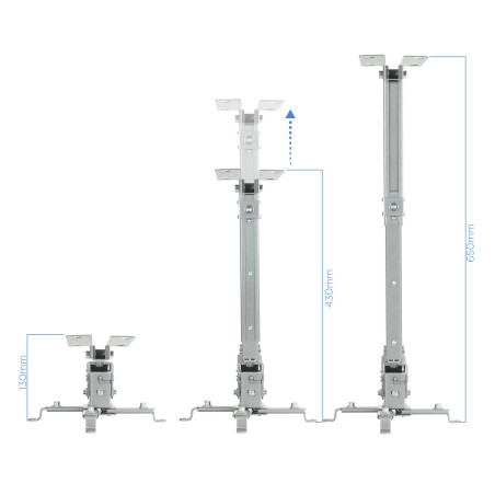 Soporte techo proyector tooq pj2012t - splata 130 - 430 -  650mm carga maxima 20 kg