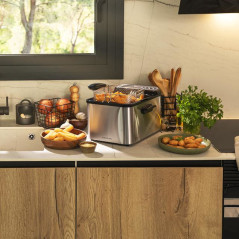 Cecotec Cleanfry Luxury 4000 Singolo 4,2 L Indipendente 3270 W Friggitrice Nero, Acciaio inox