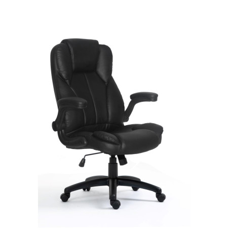 Silla de oficina equip  651006 negra respaldo acolchado ergonomica