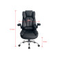 Silla de oficina equip  651006 negra respaldo acolchado ergonomica