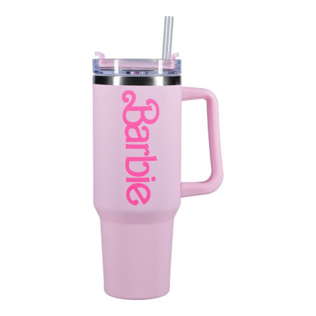 Vaso termo con pajita paladone barbie logo xl 1200 ml
