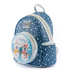 Mochila loungefly disney minnie y mickey muecos de nieve