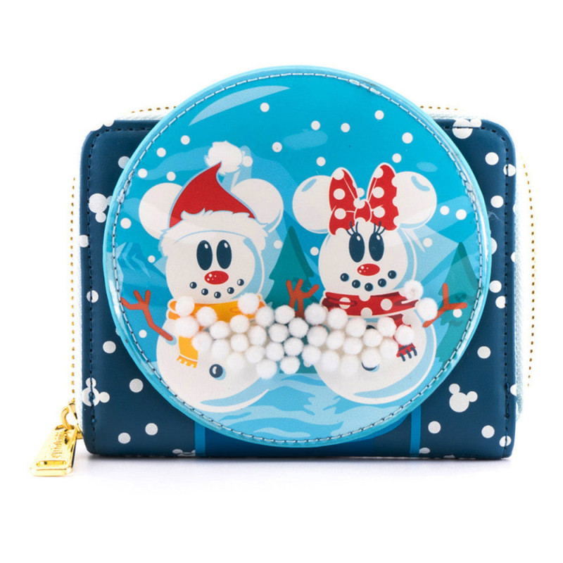 Monedero loungefly disney minnie y mickey muecos de nieve