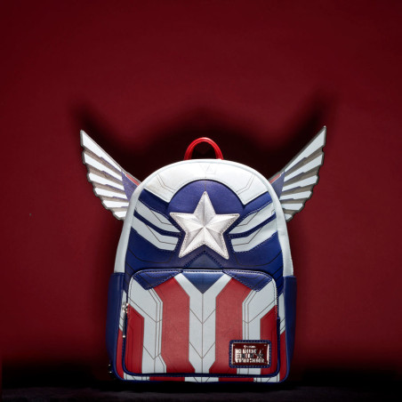 Mini mochila loungefly marvel falcon capitn amrica cosplay