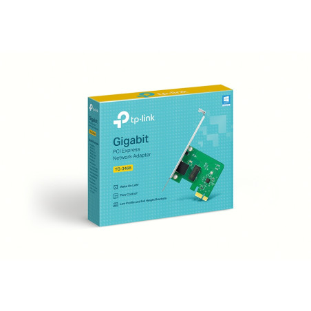 Tarjeta de red ethernet pci - express 10 - 100 - 1000 rj 45 tp - link perfil bajo