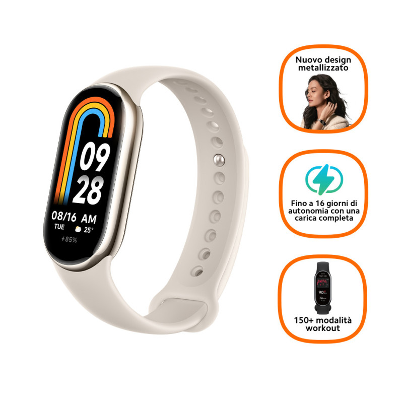 Pulsera smartband xiaomi mi band 8 oro