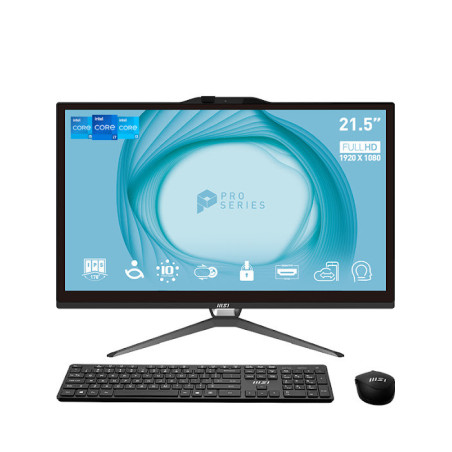Ordenador all in one aio msi pro ap222t - 217eu g7400 4gb 128 w11p 22 pulgadas tactil