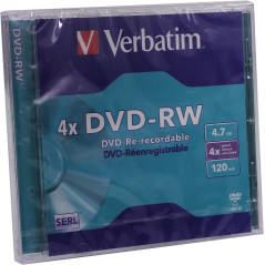 Verbatim dvd - rw 4.7gb 4x tarrina 5 unidades advanced serl