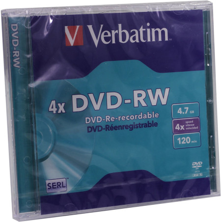 Verbatim dvd - rw 4.7gb 4x tarrina 5 unidades advanced serl
