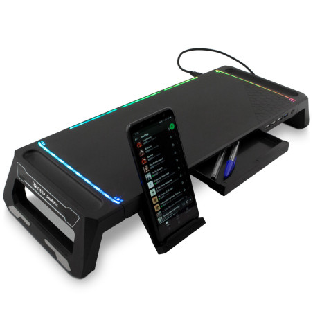 Elevador soporte de monitor deep gaming con hub usb