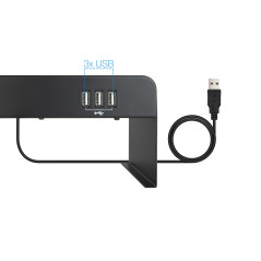 TooQ TQMR0124 Supporti a parete per TV Scrivania Nero