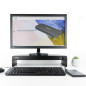 Elevador soporte de monitor tooq metalico negro con usb
