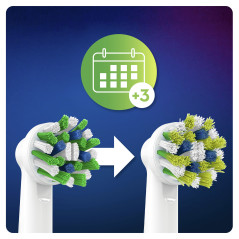 Oral-B CrossAction 80339345 testina per spazzolino 6 pz Blu, Verde, Bianco