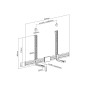 Soporte barra de sonido universal equip vesa 800x400mm max 15kg