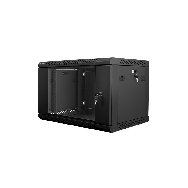 Armario rack lanberg 6u 600x450x368 auto ensamblado 19 pulgadas hasta 60 kg negro