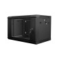 Armario rack lanberg 6u 600x450x368 auto ensamblado 19 pulgadas hasta 60 kg negro