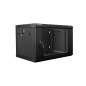 Armario rack lanberg 6u 600x450x368 auto ensamblado 19 pulgadas hasta 60 kg negro