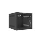 Armario lanberg mural rack 10 pulgadas 4u - 280x310 flat pack negro puerta cristal