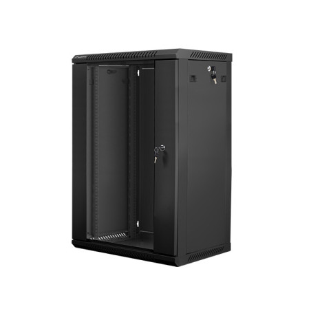 Lanberg WF01-6418-10B rack 18U Da parete Nero