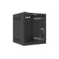 Armario lanberg mural rack 10 pulgadas 6u - 280x310 flat pack negro puerta cristal