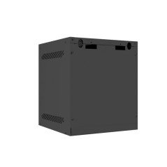 Armario lanberg mural rack 10 pulgadas 6u - 280x310 flat pack negro puerta cristal