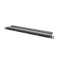 Patch panel lanberg cat.6 utp 24 puertos 0.5u rack 19 negro