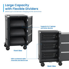 Ewent EW1701 portable device management cart& cabinet Armadio per la gestione dei dispositivi portatili Nero, Grigio