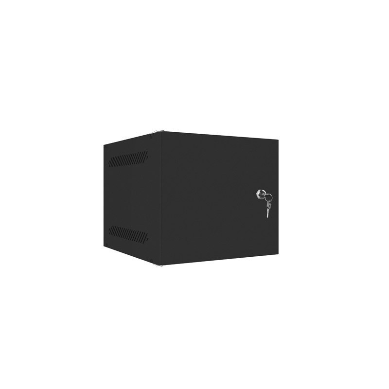 Armario lanberg mural rack 10 pulgadas 4u - 280x310 flat pack autoensam negro pta metalica