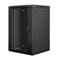Armario lanberg mural rack 19 pulgadas 18u - 600x600 negro