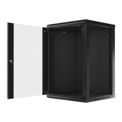 Lanberg WF01-6618-10B rack 18U Da parete Nero