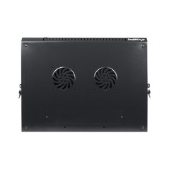 Armario lanberg mural rack 19 pulgadas 12u - 600x450 flat pack v2 negro