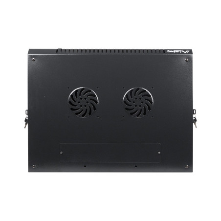 Armario lanberg mural rack 19 pulgadas 12u - 600x450 flat pack v2 negro