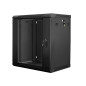 Armario lanberg mural rack 19 pulgadas 12u - 600x450 flat pack v2 negro