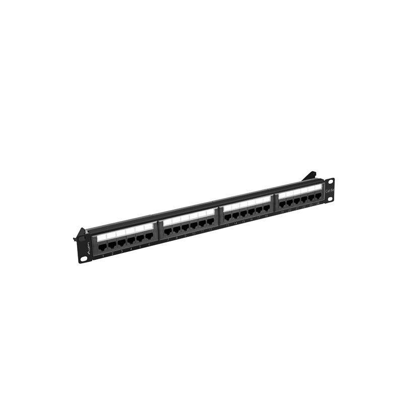Patch panel lanberg 24 puertos 1u cat.6a utp 19 pulgadas negro