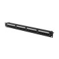 Patch panel lanberg 24 puertos 1u cat.6a utp 19 pulgadas negro