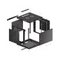Armario lanberg mural rack 19 pulgadas 9u -  600x600 negro