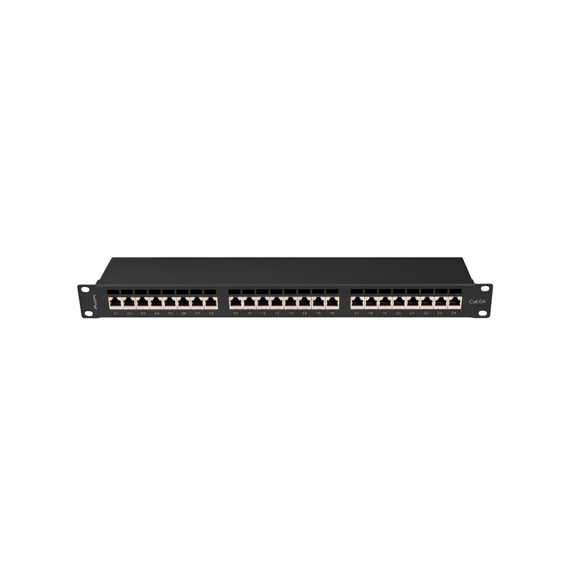 Patch panel lanberg 24 puertos 1u cat.6a ftp 19 pulgadas negro
