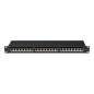 Patch panel lanberg 24 puertos 1u cat.6a ftp 19 pulgadas negro