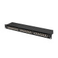 Patch panel lanberg 24 puertos 1u cat.6a ftp 19 pulgadas negro
