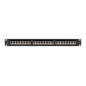 Patch panel lanberg 24 puertos 1u cat.6a ftp 19 pulgadas negro