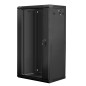Armario lanberg mural rack 19 pulgadas 22u - 600x450 flat pack v2 negro