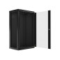 Armario lanberg mural rack 19 pulgadas 22u - 600x450 flat pack v2 negro