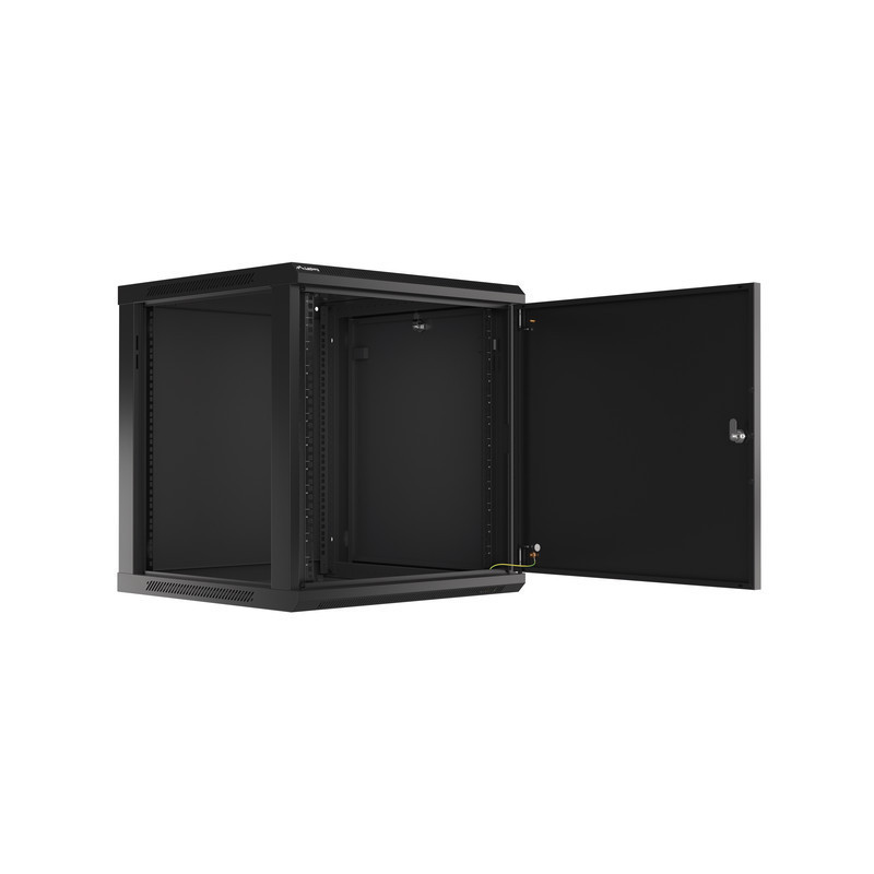 Armario lanberg mural rack 19 pulgadas 12u -  600x600 negro
