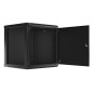 Armario lanberg mural rack 19 pulgadas 12u -  600x600 negro