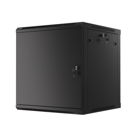 Armario lanberg mural rack 19 pulgadas 12u -  600x600 negro