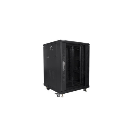 Armario rack lanberg 15u 600 x 600 auto ensamblado 19 pulgadas carga maxima 800kg negro