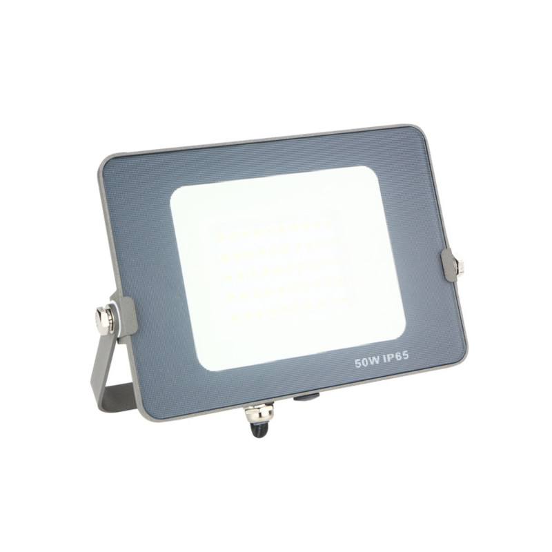 Foco proyector led ips 65 50w 5700k luz fria 4.000lm gris
